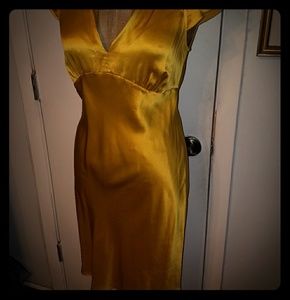 Lucky brand yellow satin dress
